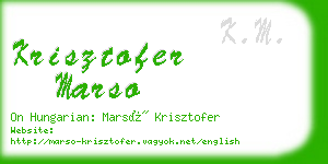 krisztofer marso business card